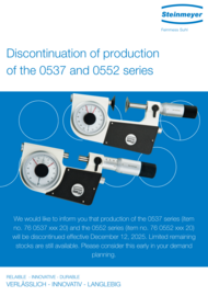 End of production 0552 / 0537