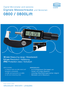 Digitale Messschraube 0800 / 0800 Lift Download