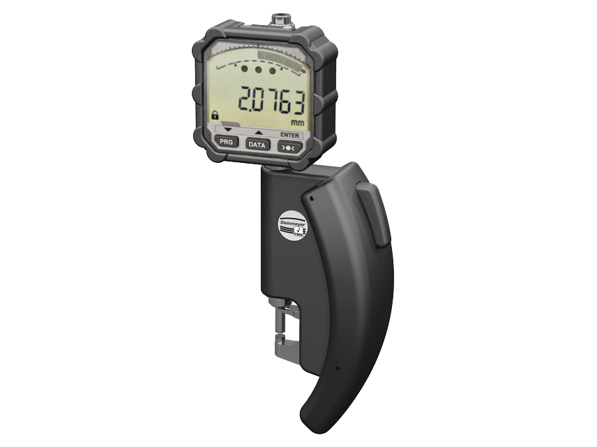 Digital micrometer with turnable LED display and tolerance mode, device temperature monitoring, USB interface and optional software